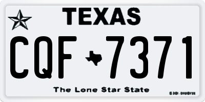TX license plate CQF7371