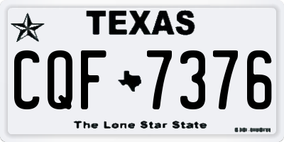 TX license plate CQF7376