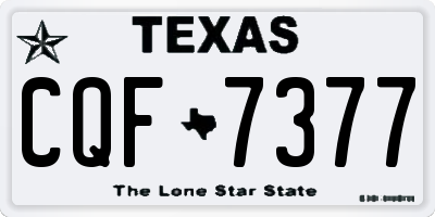 TX license plate CQF7377
