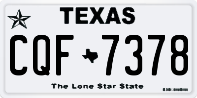 TX license plate CQF7378