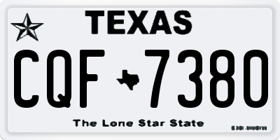 TX license plate CQF7380