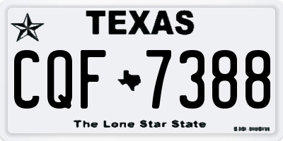 TX license plate CQF7388