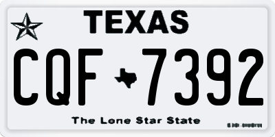 TX license plate CQF7392