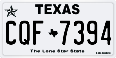 TX license plate CQF7394
