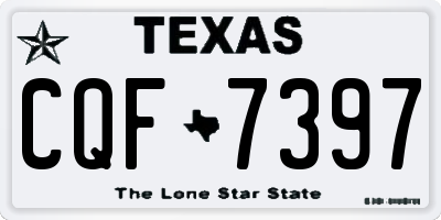 TX license plate CQF7397