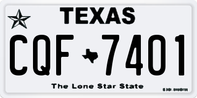 TX license plate CQF7401