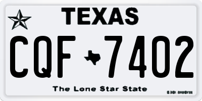 TX license plate CQF7402