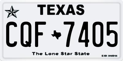 TX license plate CQF7405