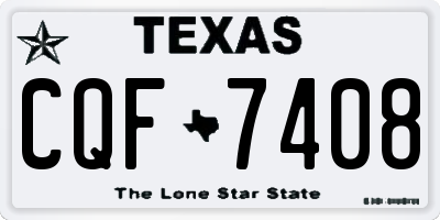 TX license plate CQF7408