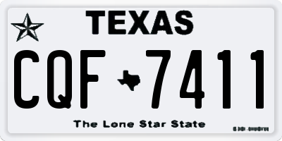 TX license plate CQF7411