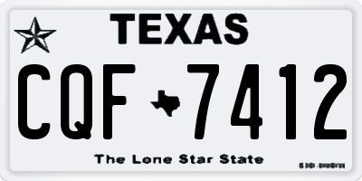 TX license plate CQF7412