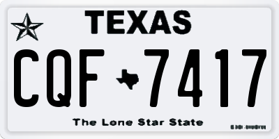 TX license plate CQF7417