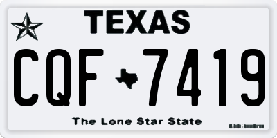 TX license plate CQF7419