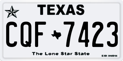 TX license plate CQF7423