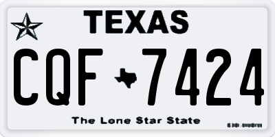 TX license plate CQF7424