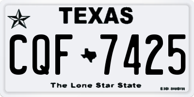 TX license plate CQF7425