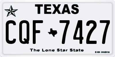 TX license plate CQF7427