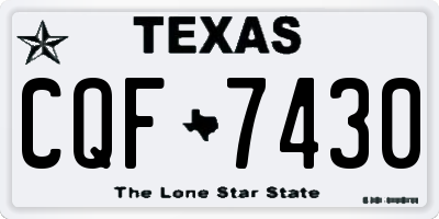 TX license plate CQF7430