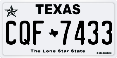 TX license plate CQF7433