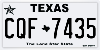 TX license plate CQF7435