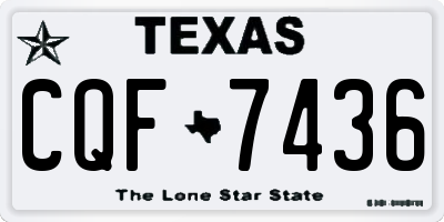 TX license plate CQF7436