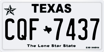 TX license plate CQF7437