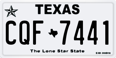TX license plate CQF7441