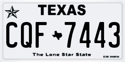 TX license plate CQF7443