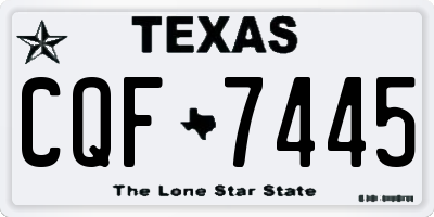 TX license plate CQF7445