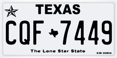 TX license plate CQF7449