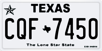 TX license plate CQF7450