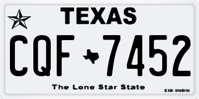 TX license plate CQF7452