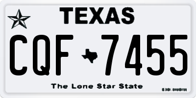 TX license plate CQF7455