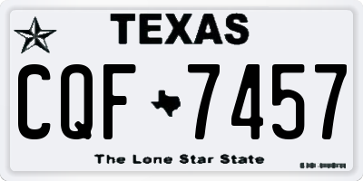 TX license plate CQF7457