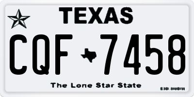 TX license plate CQF7458