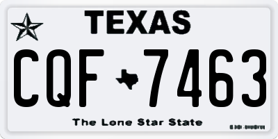TX license plate CQF7463