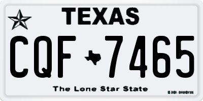 TX license plate CQF7465