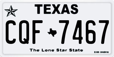 TX license plate CQF7467
