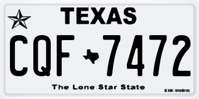 TX license plate CQF7472