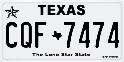 TX license plate CQF7474