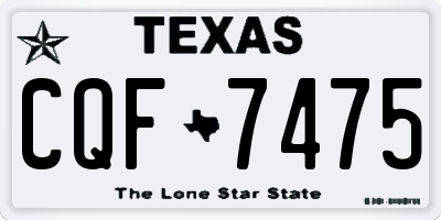TX license plate CQF7475