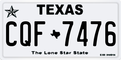 TX license plate CQF7476