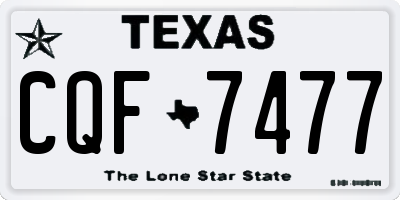 TX license plate CQF7477