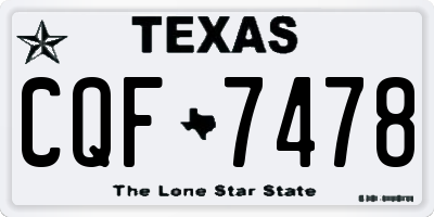 TX license plate CQF7478