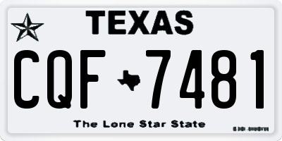 TX license plate CQF7481