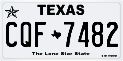 TX license plate CQF7482