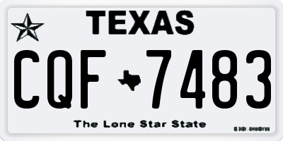 TX license plate CQF7483