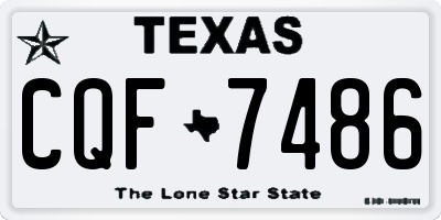 TX license plate CQF7486