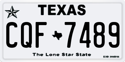 TX license plate CQF7489