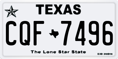 TX license plate CQF7496